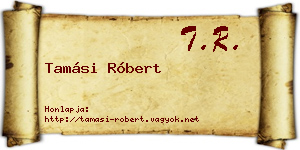 Tamási Róbert névjegykártya